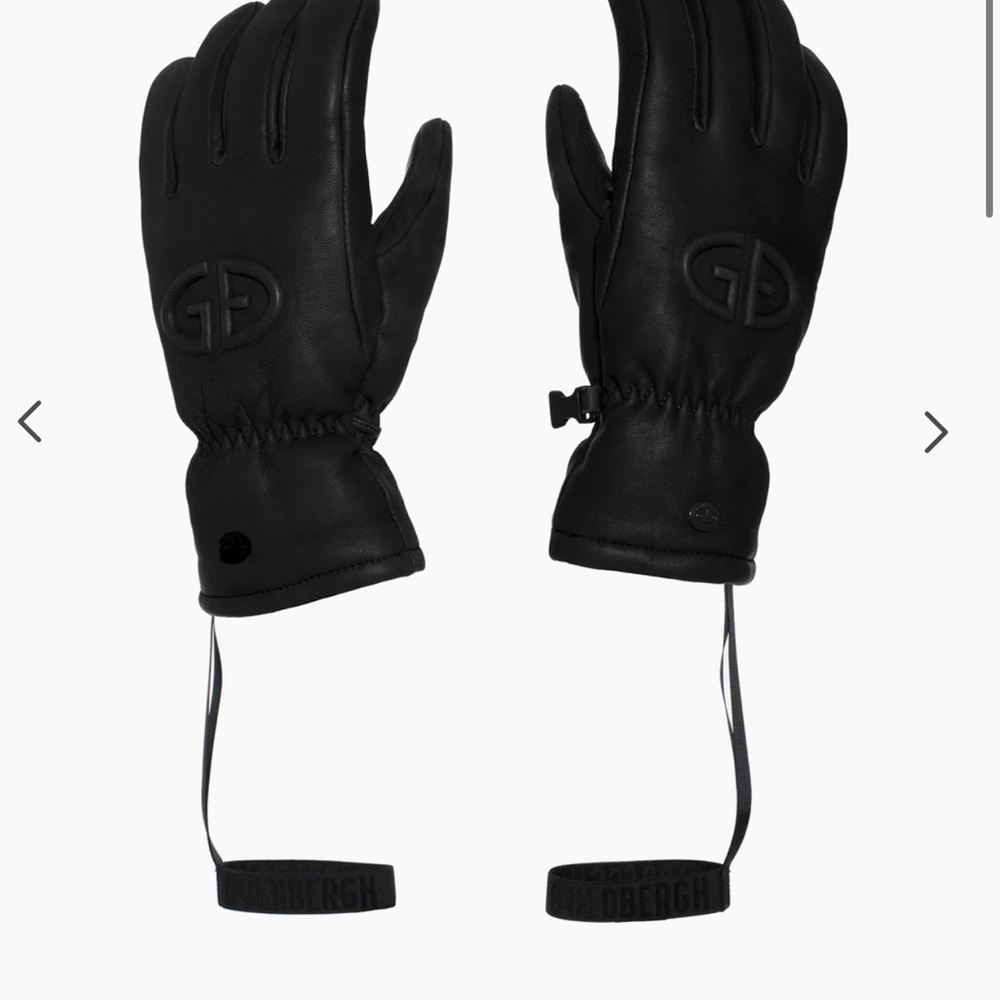 NWT Goldbergh Freeze Black Leather Ski Gloves